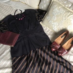 BCBG Navy professional dress